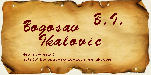Bogosav Ikalović vizit kartica